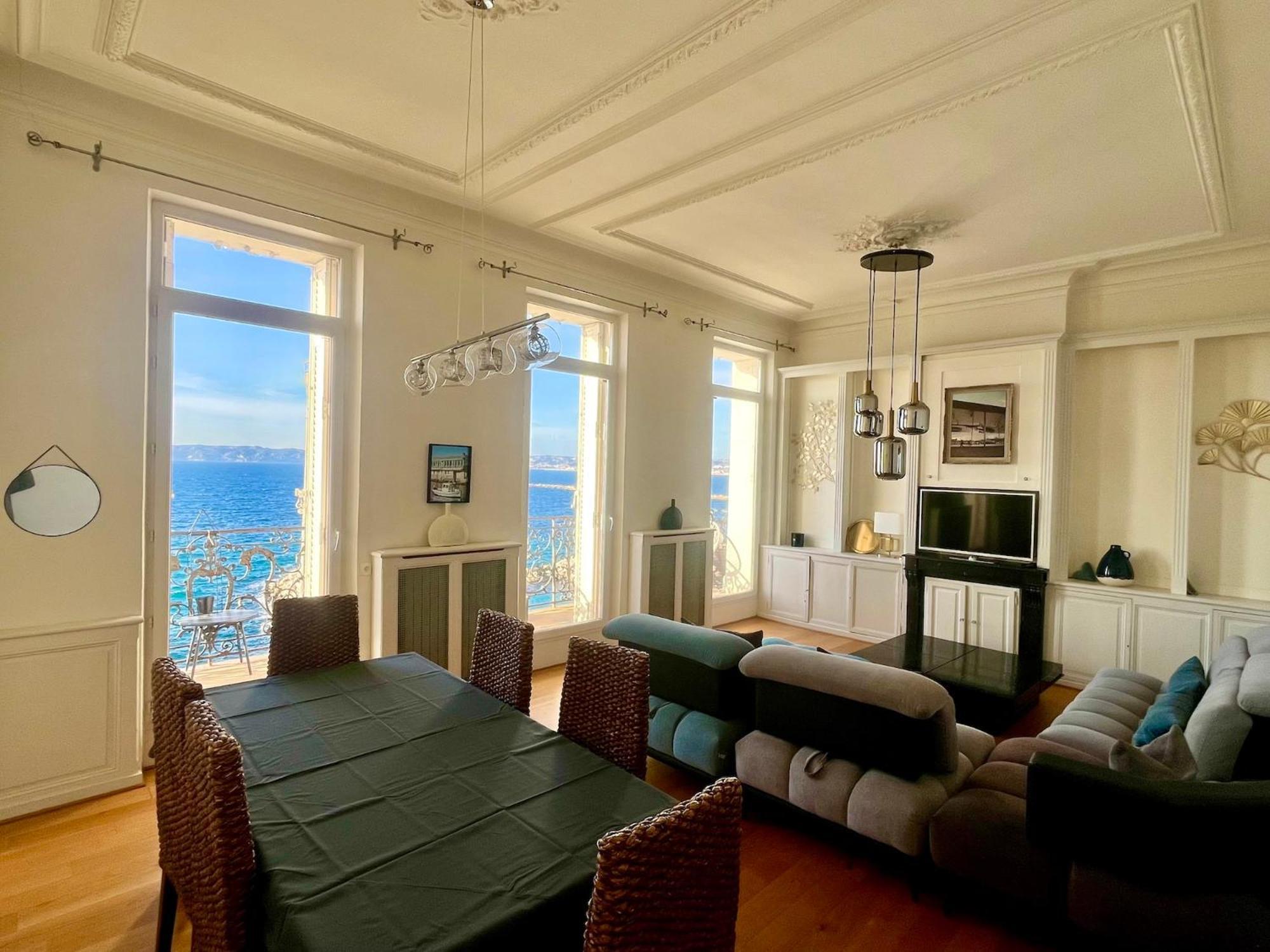 Appartement Sur La Corniche Kennedy Face A La Mer Marseille Extérieur photo